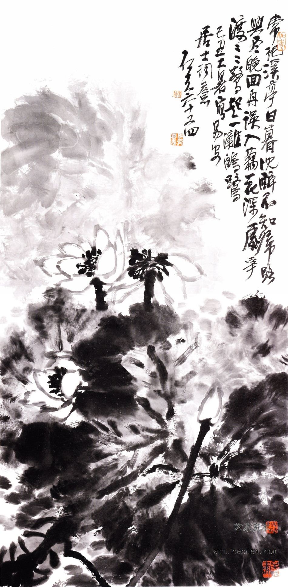 李清照词意 136x68cm 纸本墨笔 2009年 郭石夫
